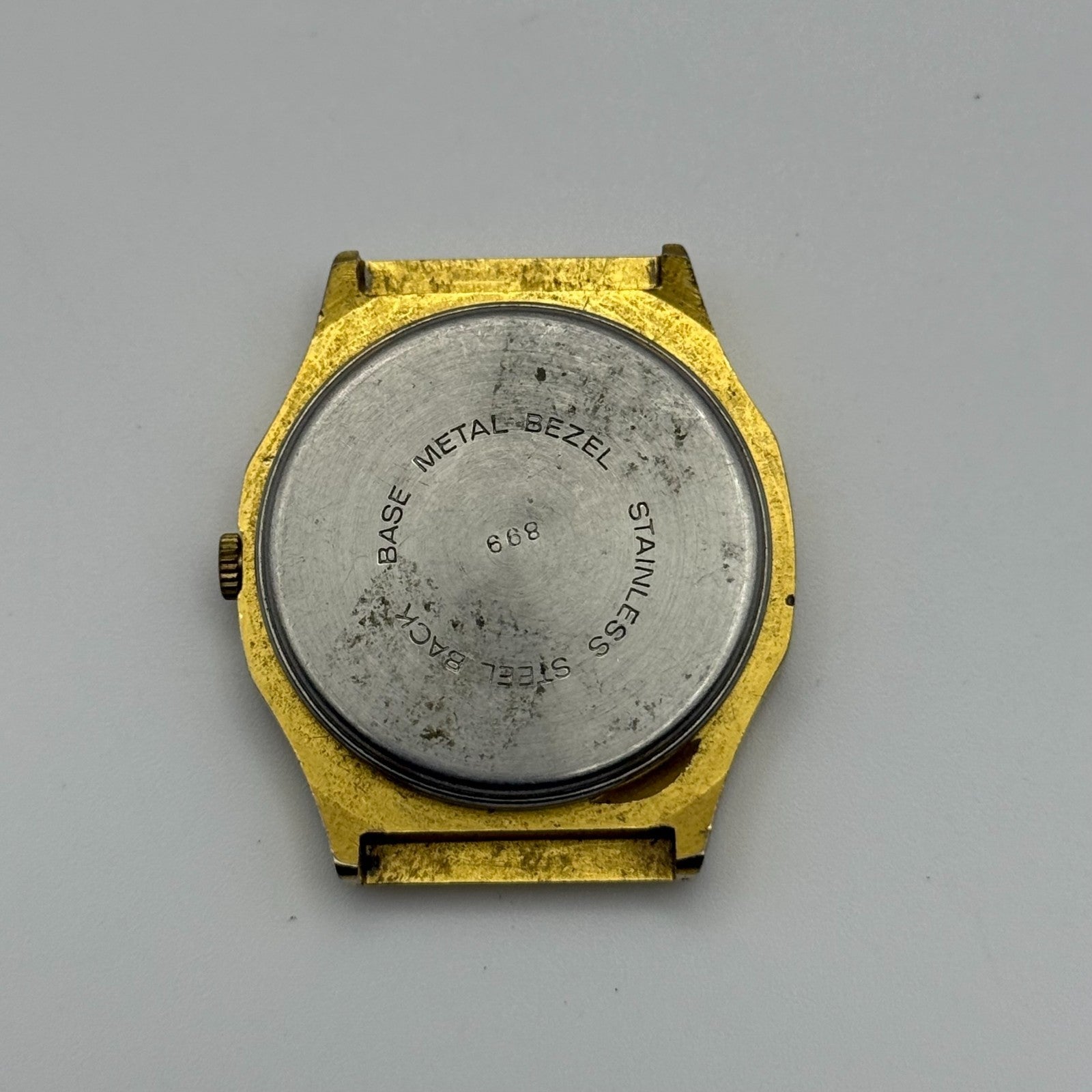 EB 870.111 Grand Swiss Quartz Watch Gold Tone Date 33mm UNTESTED PARTS REPAIR