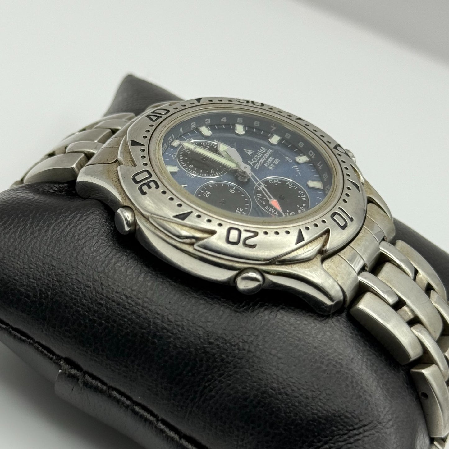 Accurist Men's Chronograph Alarm Quartz Watch WR 100 40mm PARTS REPAIR