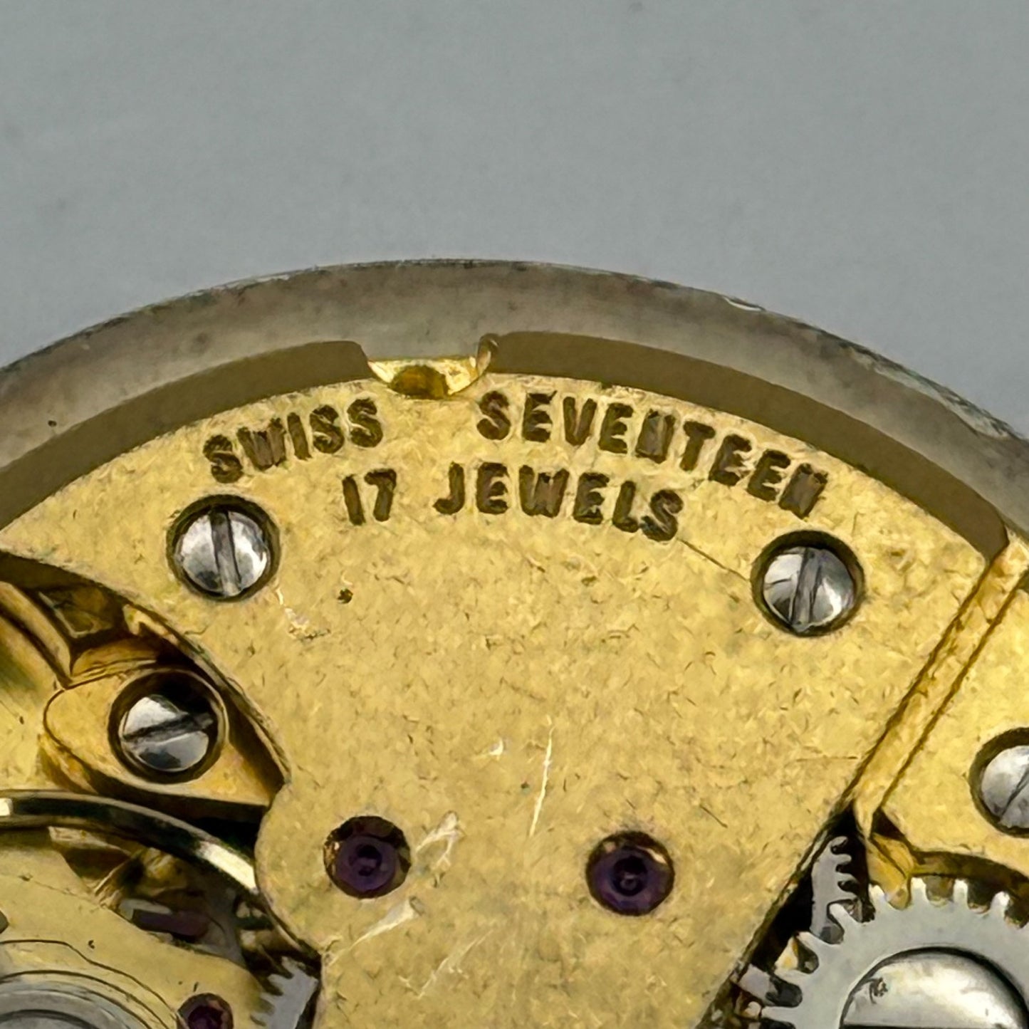 FHF ST 96 Pointer Watch Movement Running Avia Manual Wind Vintage Parts 25.9mm