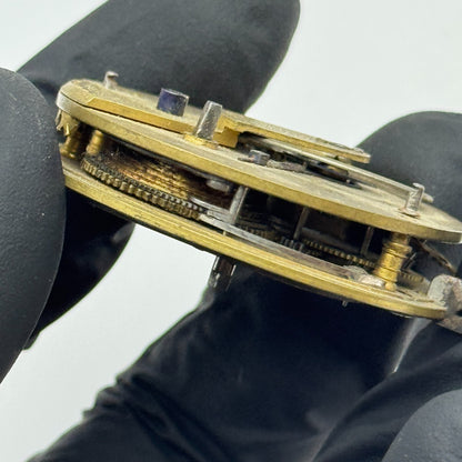 Fusee Pocket Watch Movement Antique English Wolverhampton Parts Repair 44.8mm