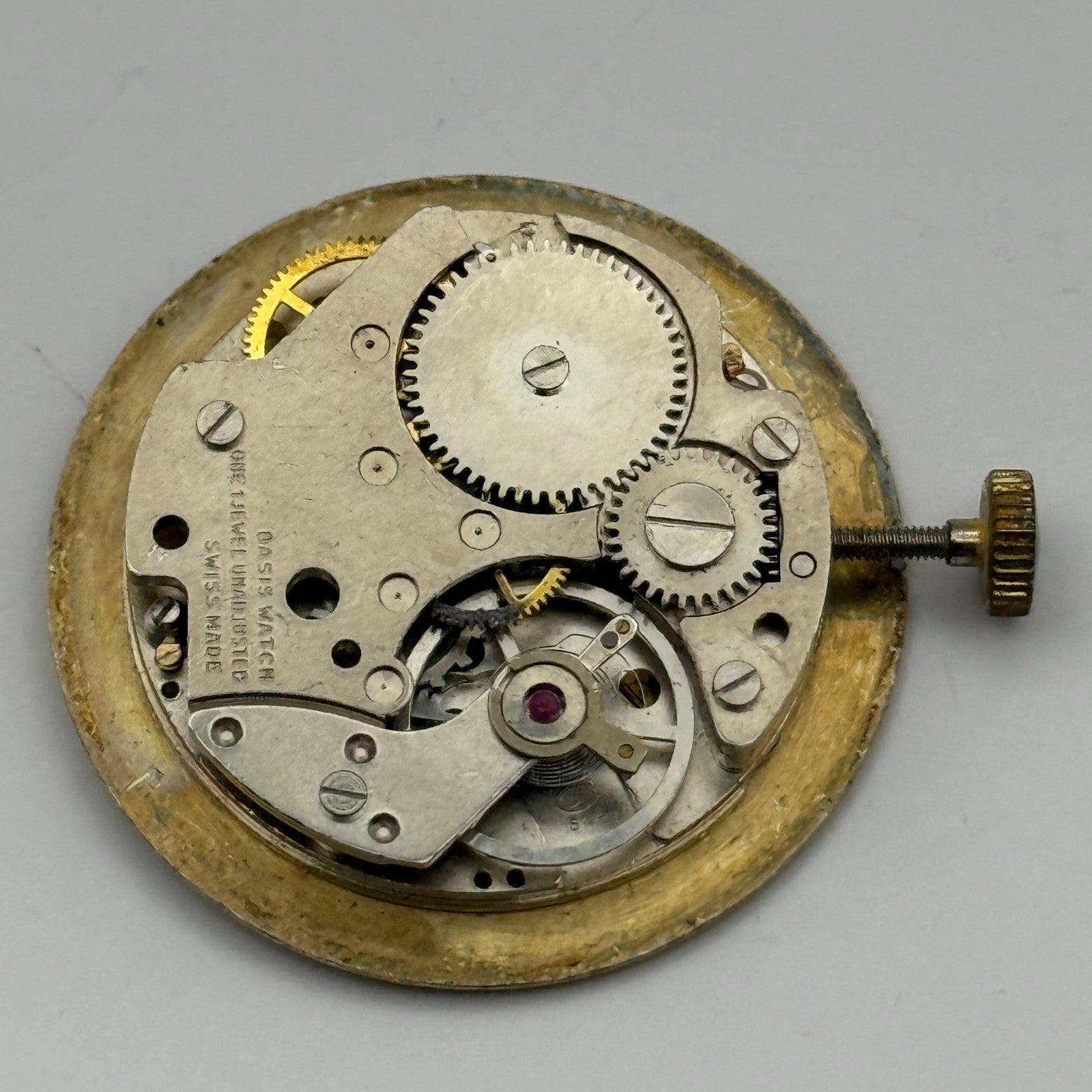 BFG 844 Watch Movement Yves Renaud Manual Wind Vintage Swiss Parts Repair 29mm