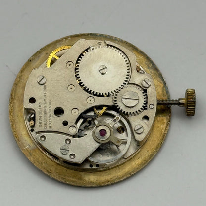 BFG 844 Watch Movement Yves Renaud Manual Wind Vintage Swiss Parts Repair 29mm