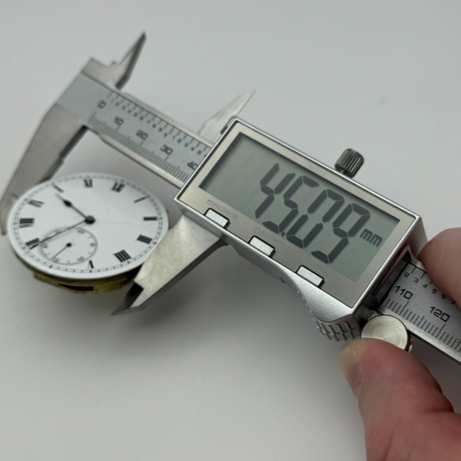 45mm Open Face Unidentified Swiss Pocket Watch Movement PARTS REPAIR SPARES