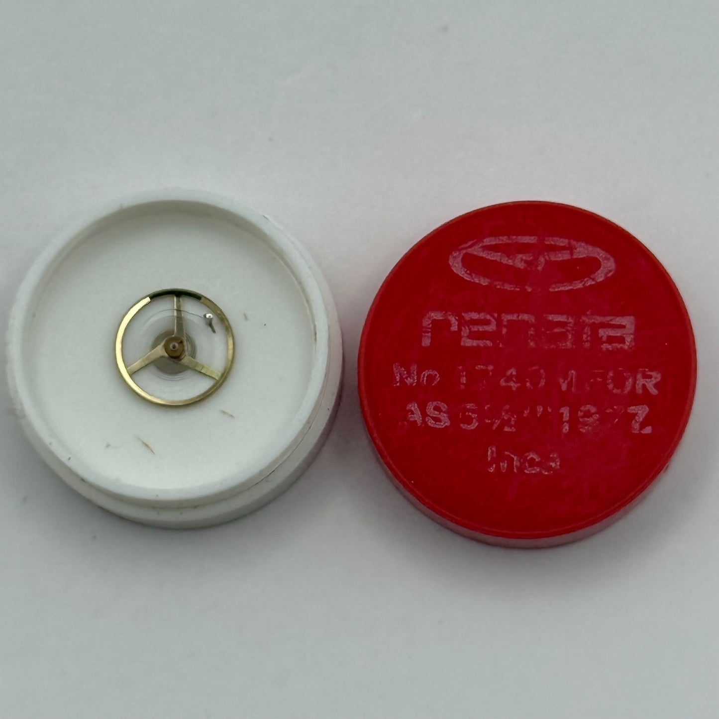 AS 1977 Balance Wheel Complete And Spring 5 1/2''' 1740 M Watch Movement Parts 