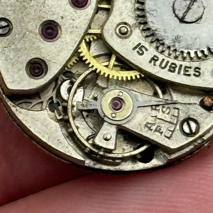 22mm Rolex Rolco 15 Rubies Military Trench Watch Movement Sub Seconds PARTS