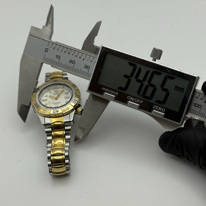 31mm Working Vintage Rare Casio LD-721 Two Tone Date 20Bar Quartz Watch 6 Inches