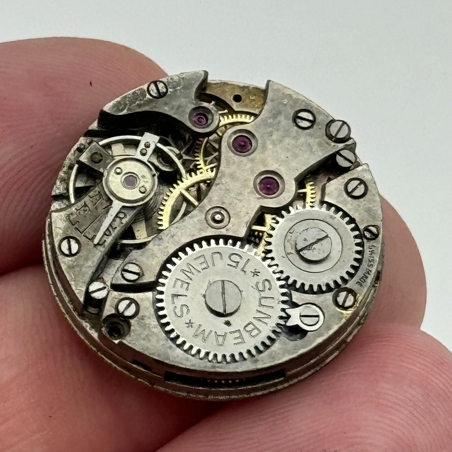 23.6mm Mens Sunbeam Balance Ok Trench Watch Movement Manual Wind Swiss PARTS