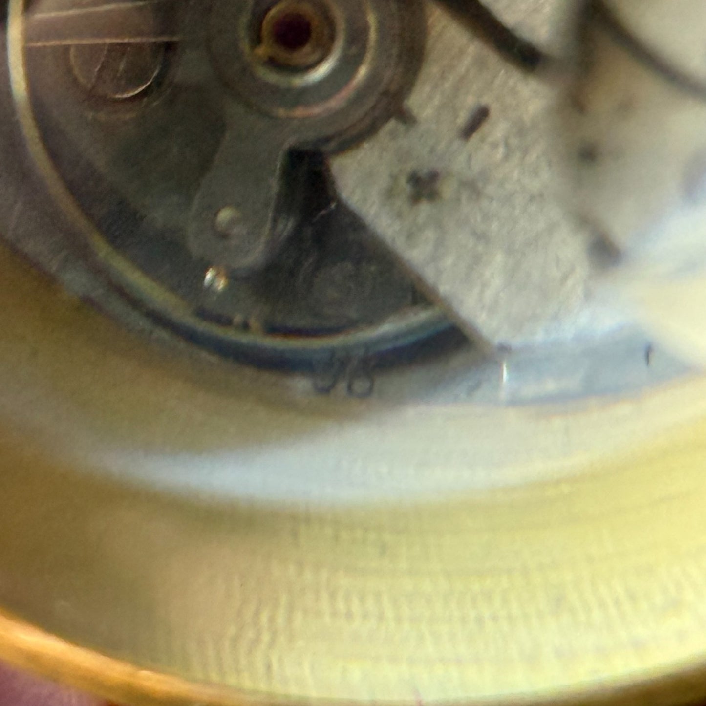 Roskopf Pocket Watch Unusual Fhf St 96 Magnifier Round Vintage To Repair Parts