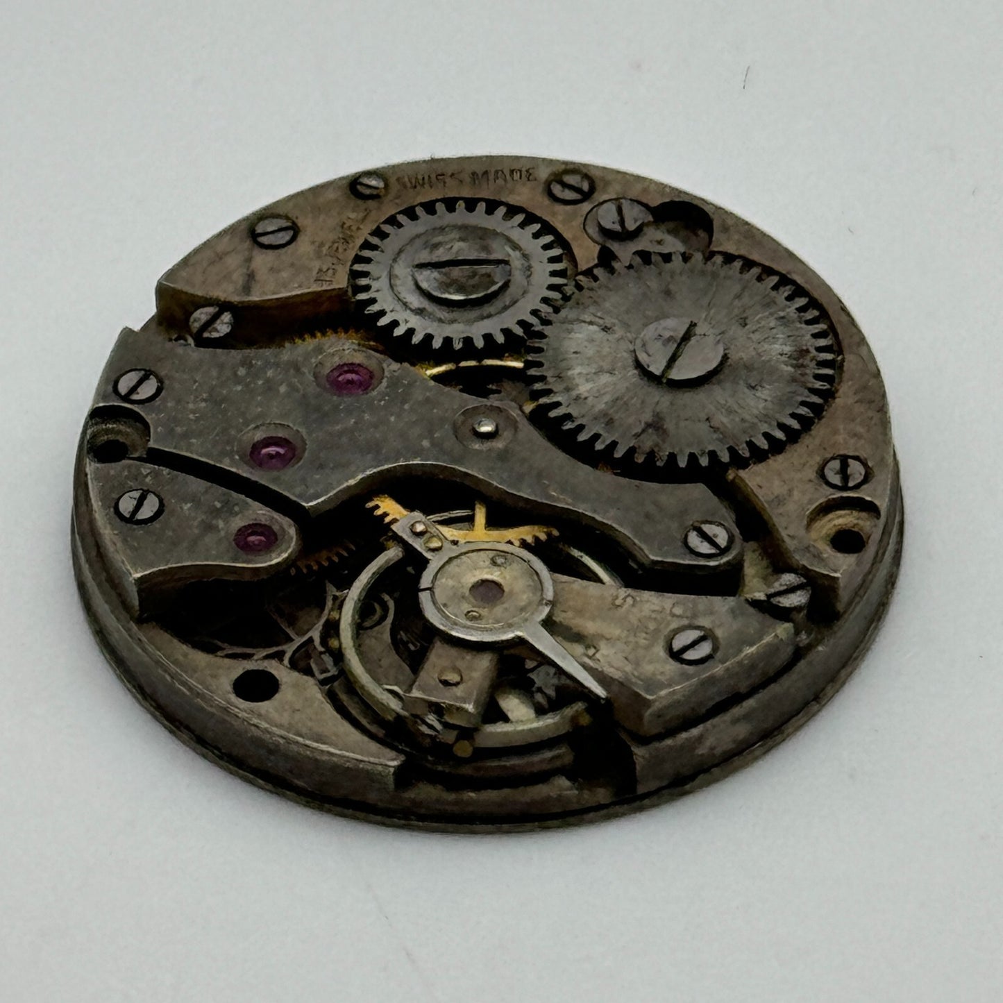 23.6mm Unidentified 15 Jewels Swiss Vintage Manual Wind Watch Movement PARTS