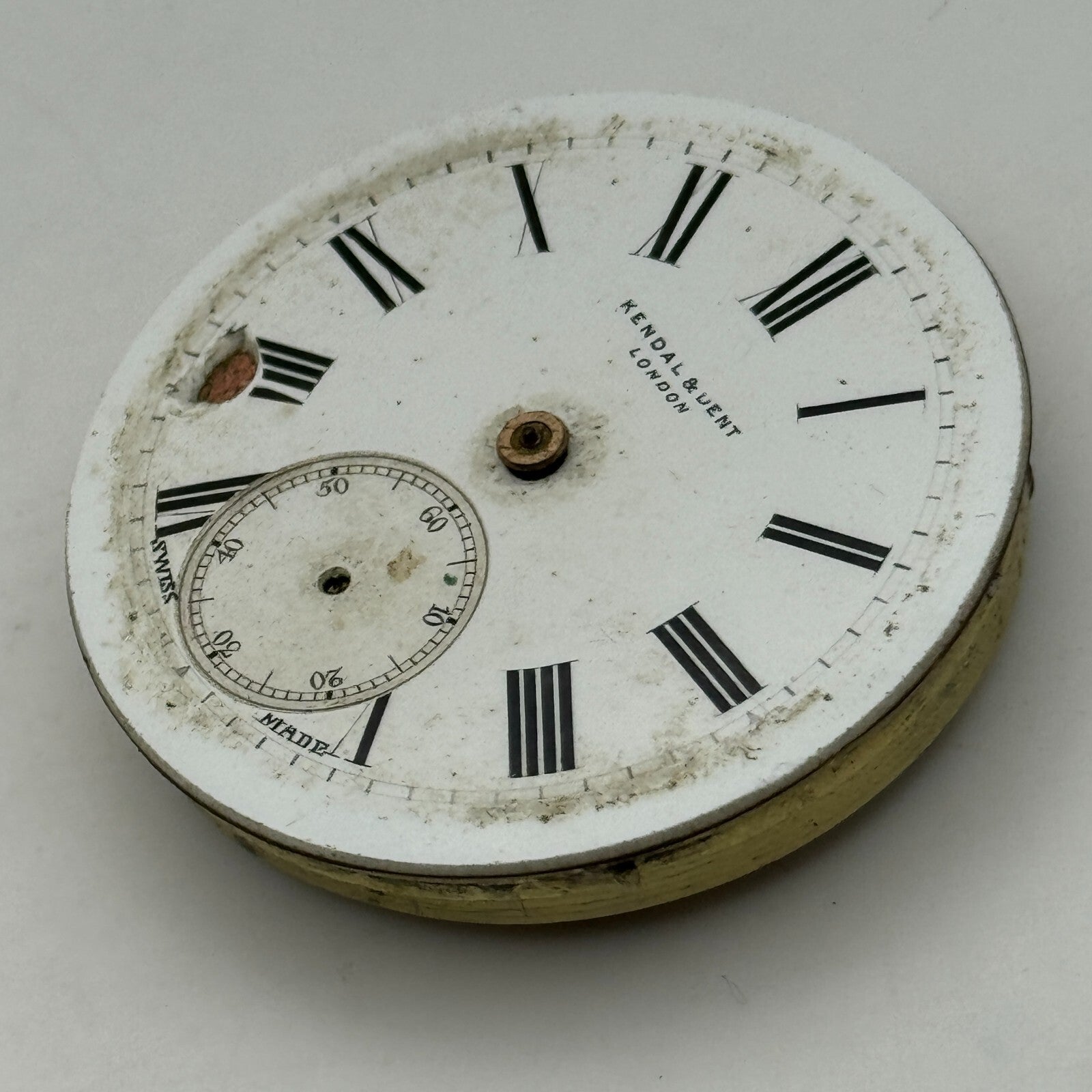43mm Antique Kendal & Dent London Key Wound Balance Ok Pocket Watch Movement