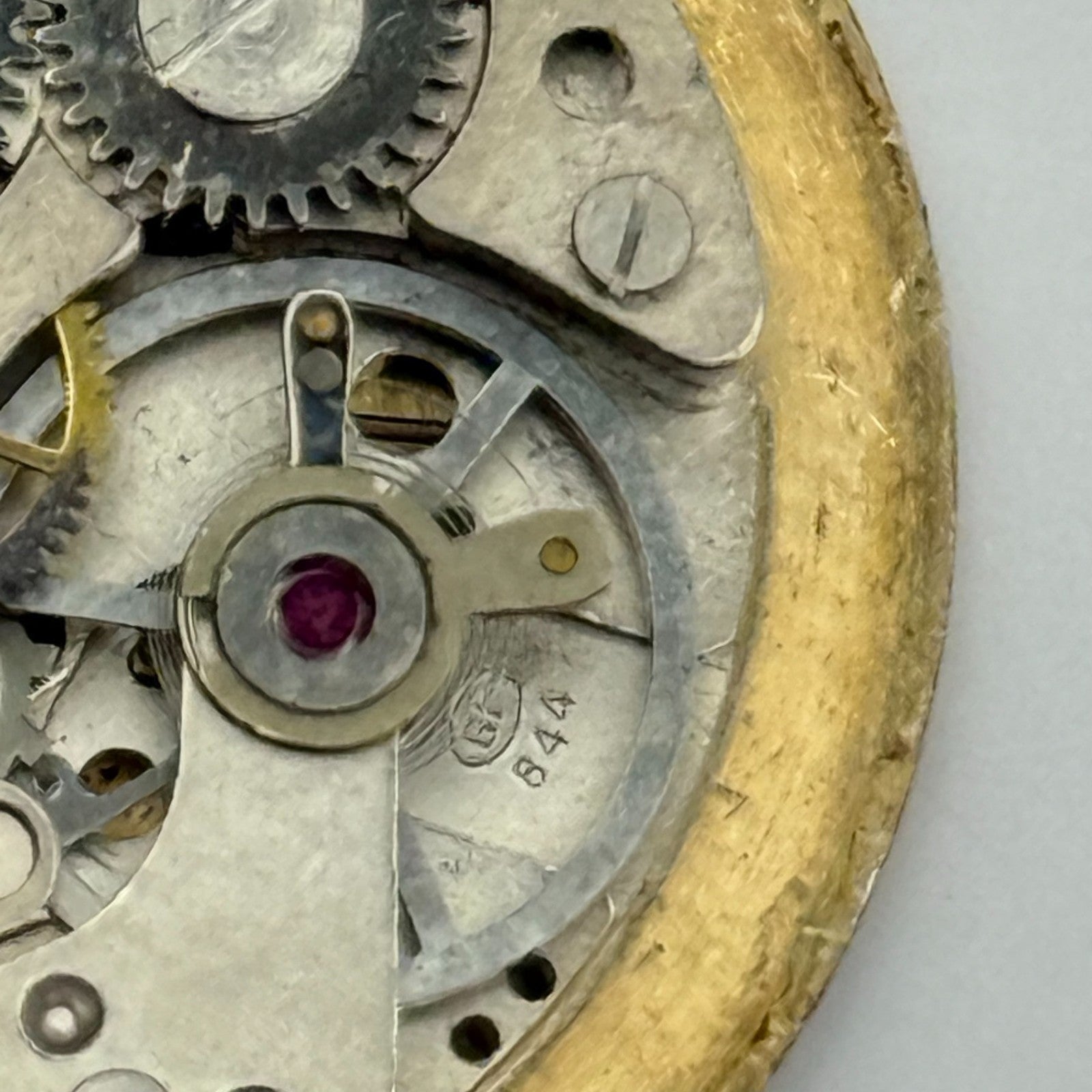 BFG 844 Watch Movement Yves Renaud Manual Wind Vintage Swiss Parts Repair 29mm