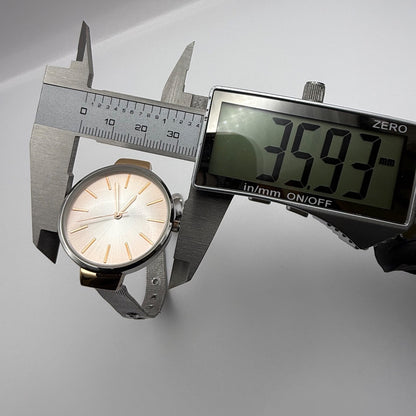 Working  Ladies Accessories Silver Tone Adjustable Mesh Strap 34mm Quartz Watch