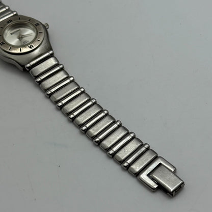 25mm Working Ladies Britania 30m Silver Tone Roman Numeral Quartz Watch 6 Inches