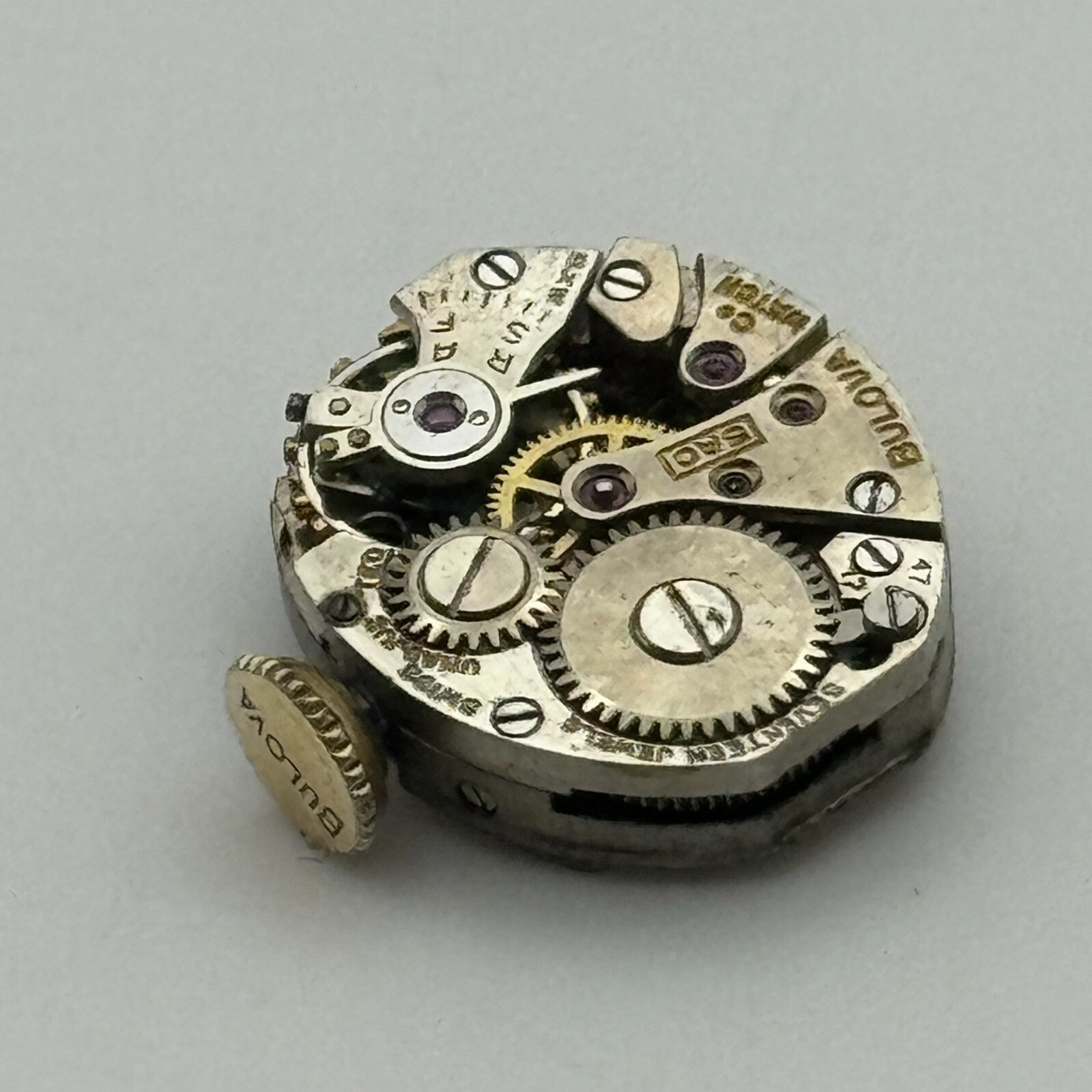 12.8mm Bulova Ladies 5AC Manual Wind Swiss 17 Jewels Watch Movement PARTS SPARES