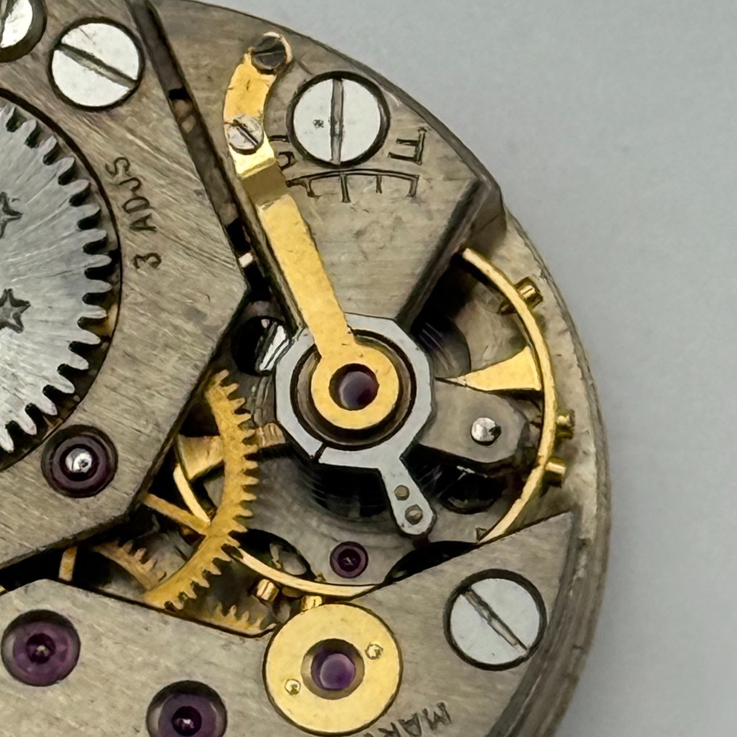 Marvin 17 Jewels Non Magnetic Watch Movement Manual Wind Vintage Parts 23.2mm