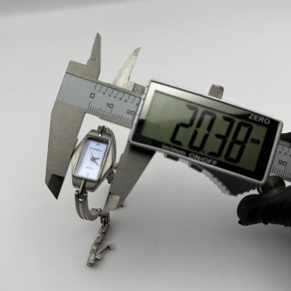 Buckingham Ladies Quartz Watch Purple Dial Silver Tone Bracelet Working 18mm