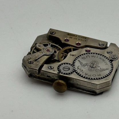 20.7mm Kendal & Dent Rotary Maximus Rare Tank Watch Movement Manual Wind PARTS