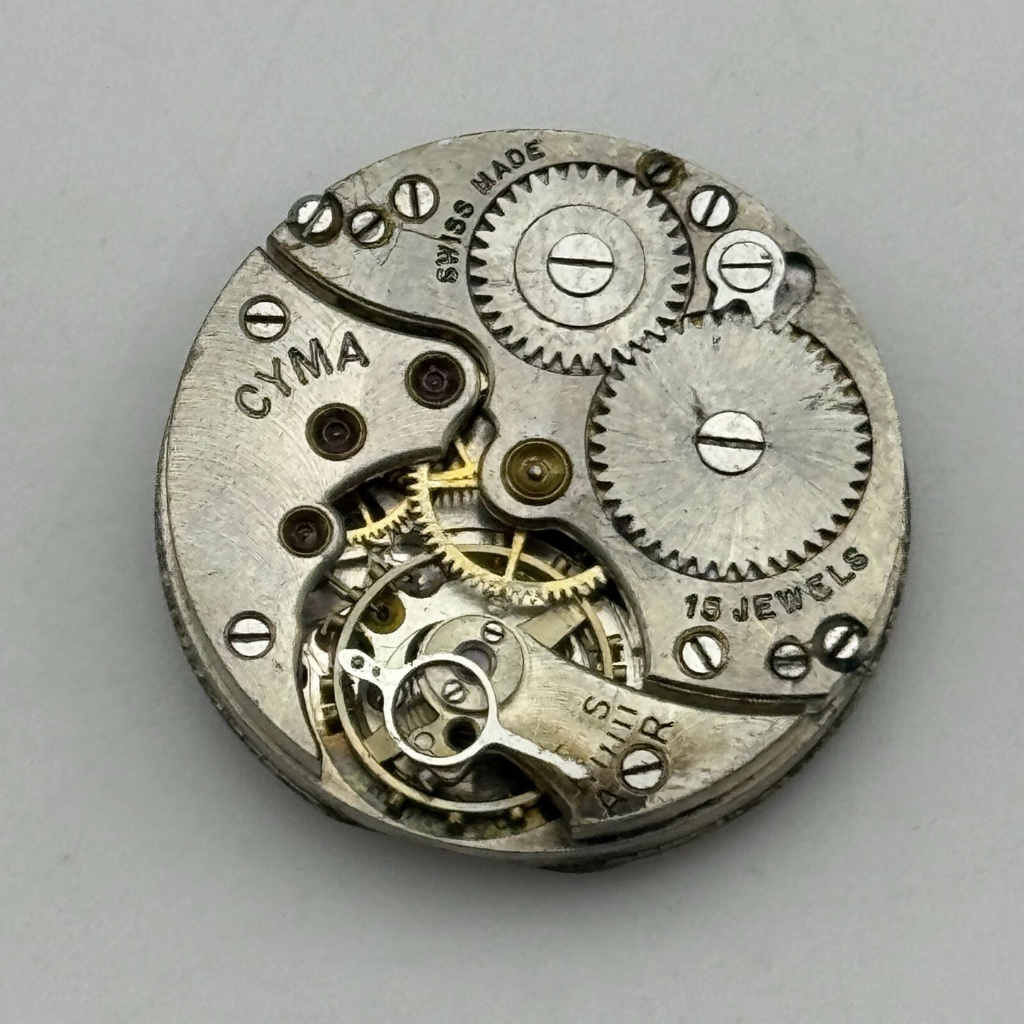 23.6mm Cyma Ref 030 Tavannes Manual Wind Watch Movement Swiss Vintage PARTS