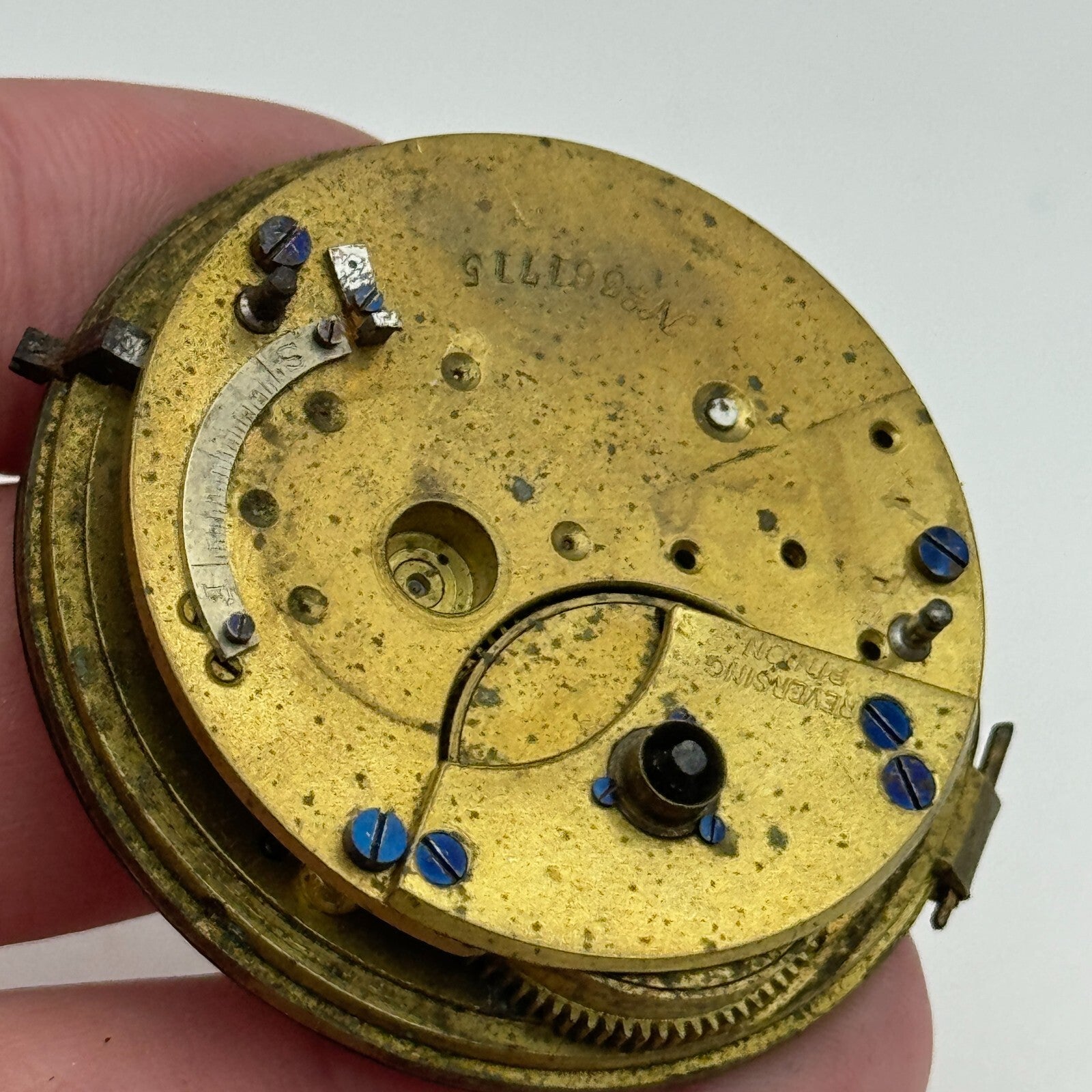 44.7mm Antique J G Graves English Express Lever Pocket Watch Movement PARTS