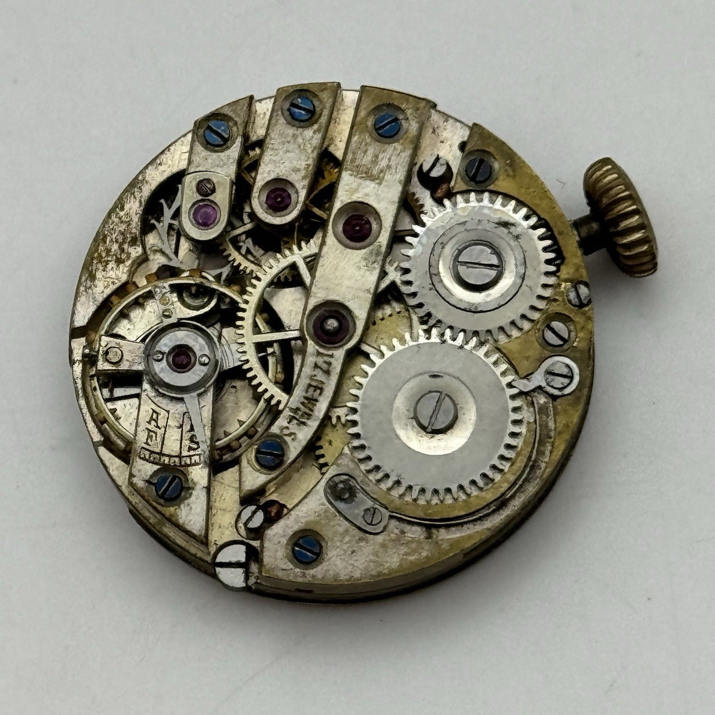24.9mm Unidentified High Grade 17 Jewels Trench Watch Movement Manual Wind PARTS