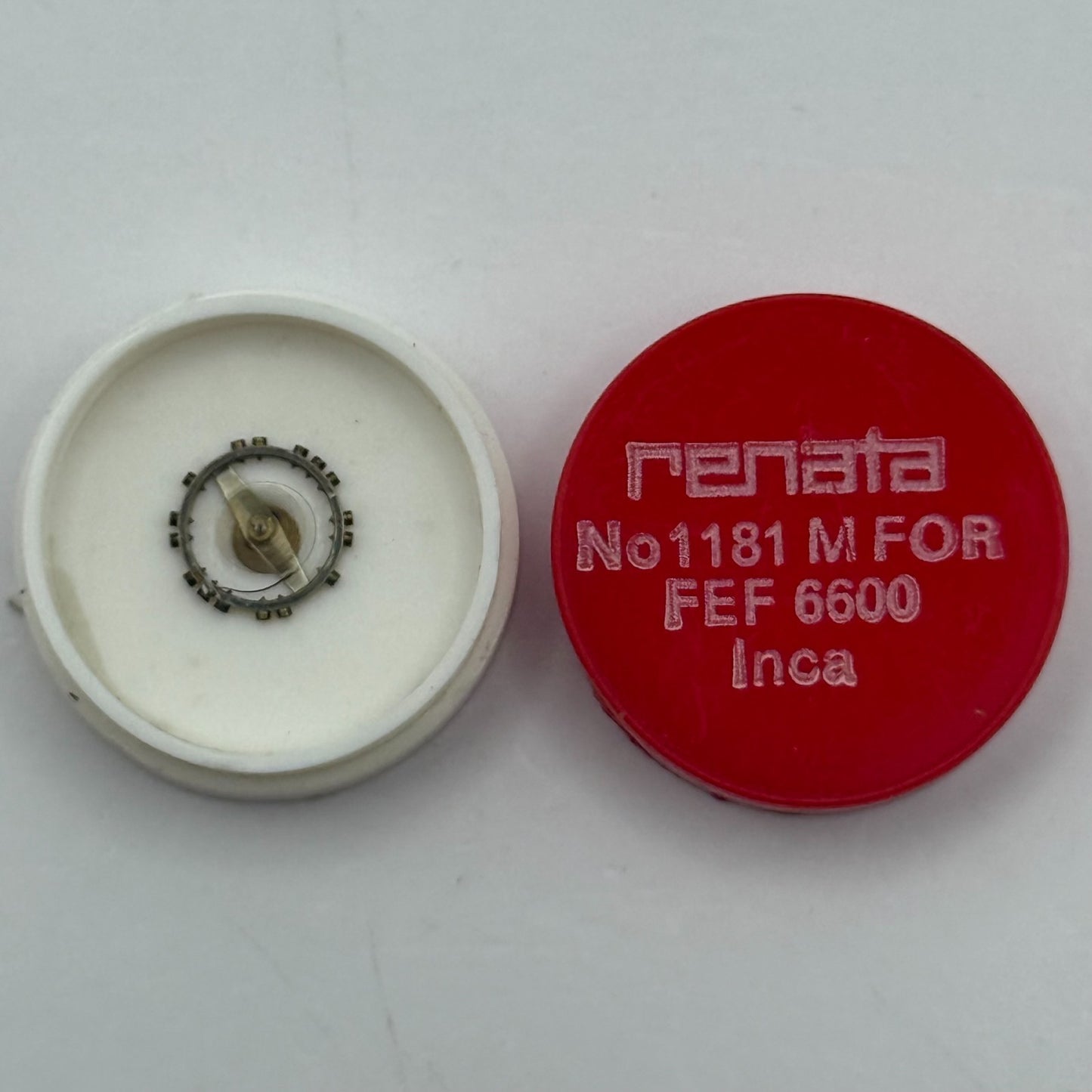 FEF 6600 Balance Wheel Complete And Spring  Inca 1181 M Watch Movement Parts NOS