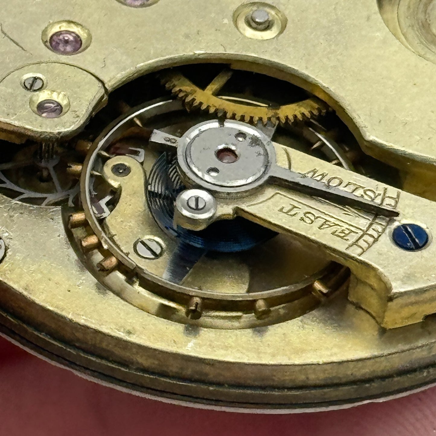 45mm Open Face Unidentified Swiss Pocket Watch Movement PARTS REPAIR SPARES