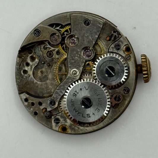 23.6mm Vintage Visible 15 Jewels Trench Watch Movement Manual Wind PARTS REPAIR