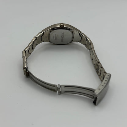 Sekonda Ladies Quartz Watch Purple Dial Silver Tone Bracelet Steel Working 24mm