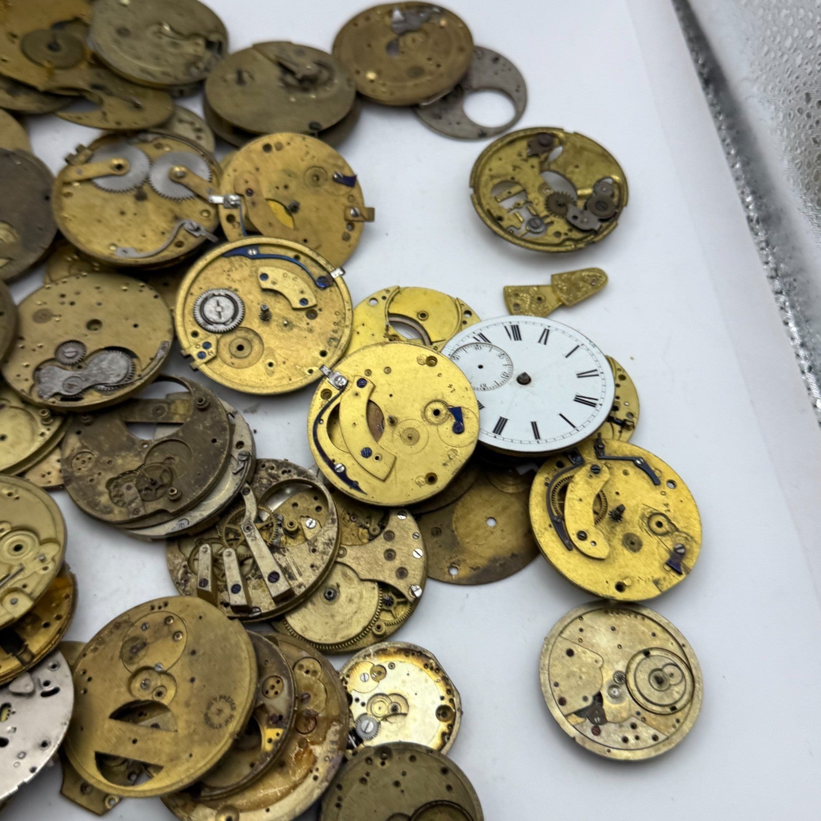 Large Bundle Of Antique Partial Pocket Watch Movements Joblot PARTS REPAIR SPARE