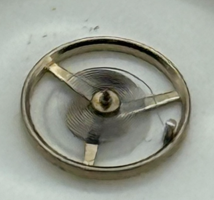 PUW 1075 Balance Wheel Complete And Spring 1684 Watch Movement Parts NOS