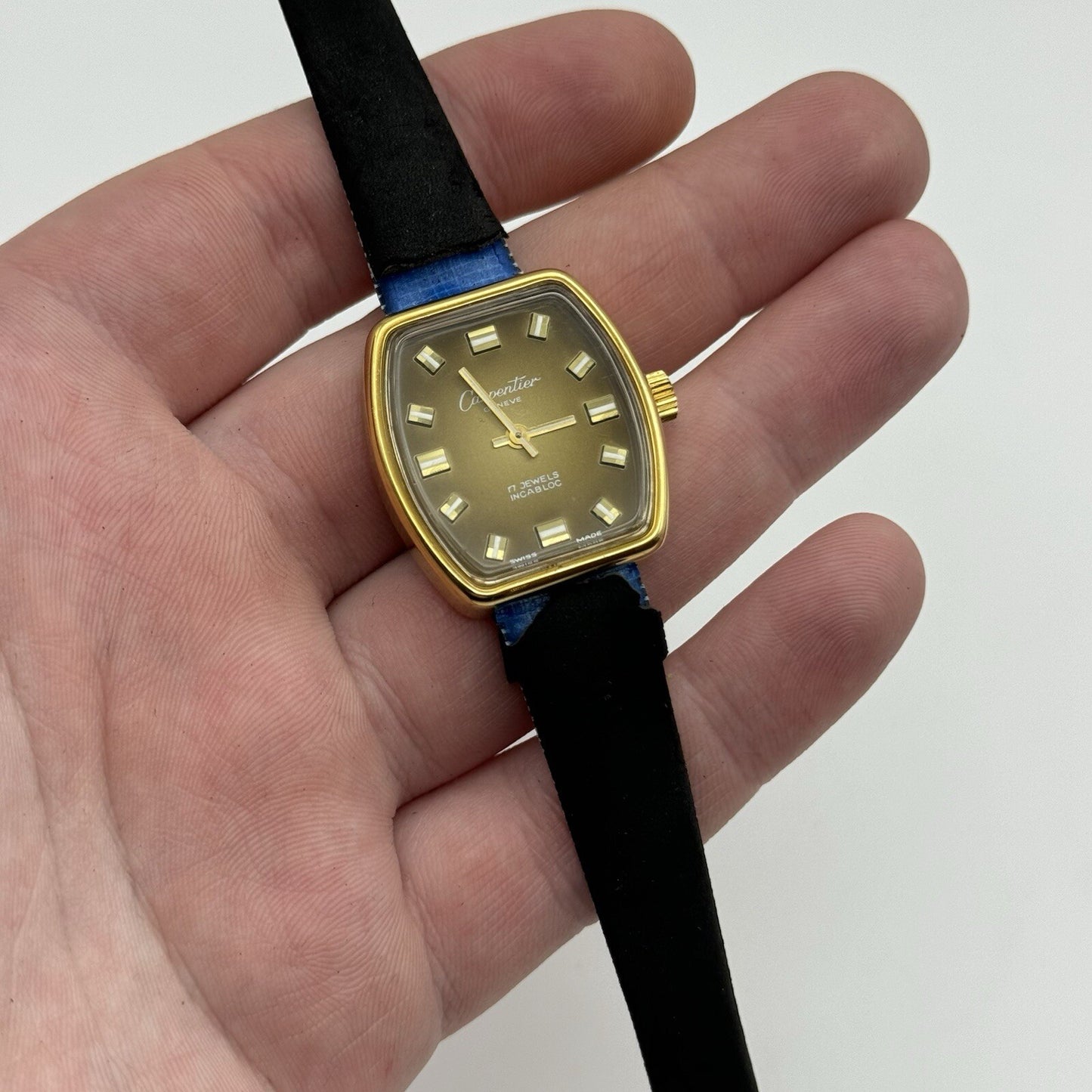 26mm Ladies New Old Stock Carpentier Geneve Manual Wind Watch WORKING TO SERVICE