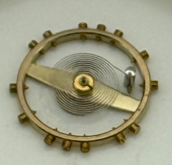 Kurtz 570 Balance Wheel Complete And Spring 5 1/4''' 808 Watch Movement Parts 