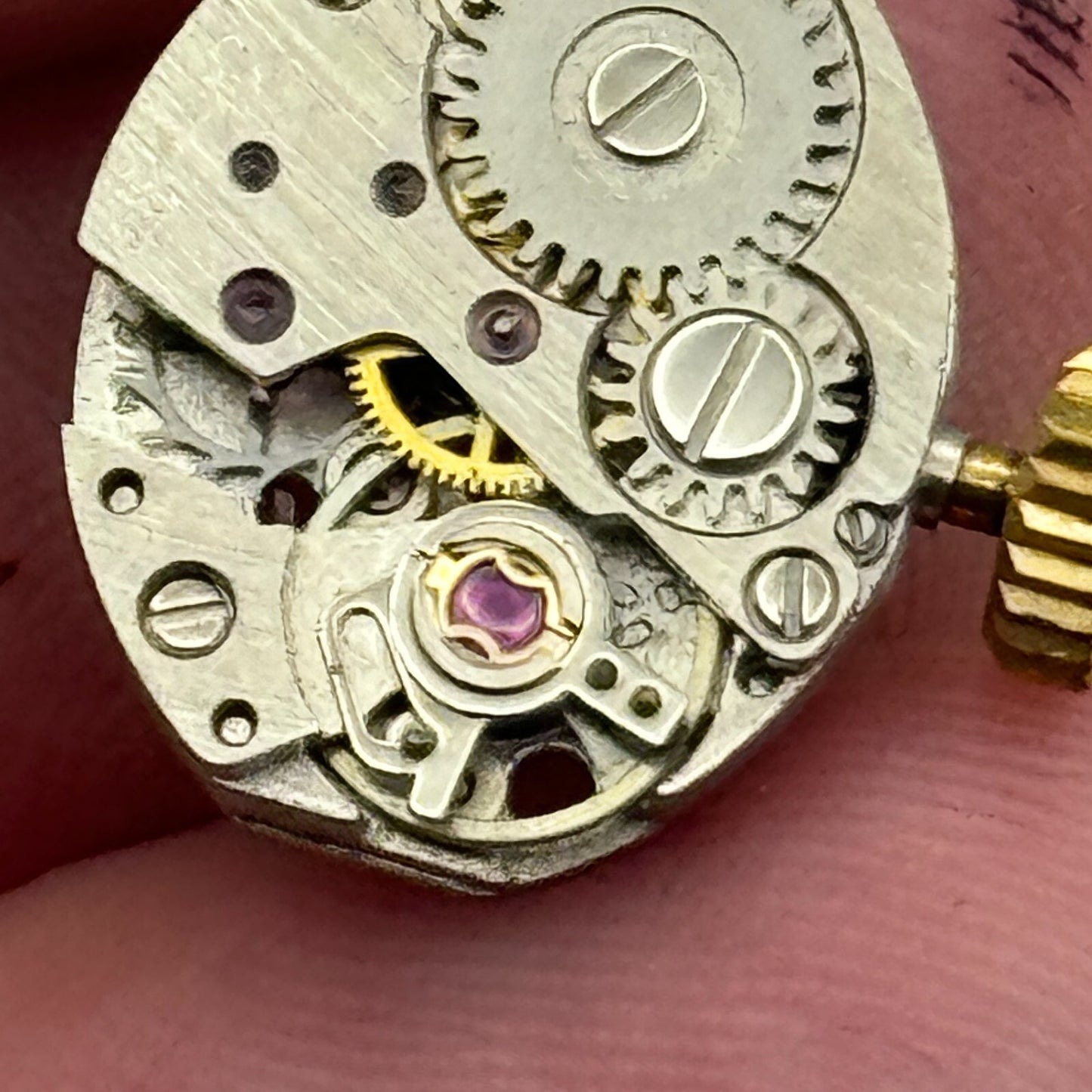 12.9mm Ladies Glashutte GUB 09-20 Manual Wind Watch Movement Swiss Vintage PARTS