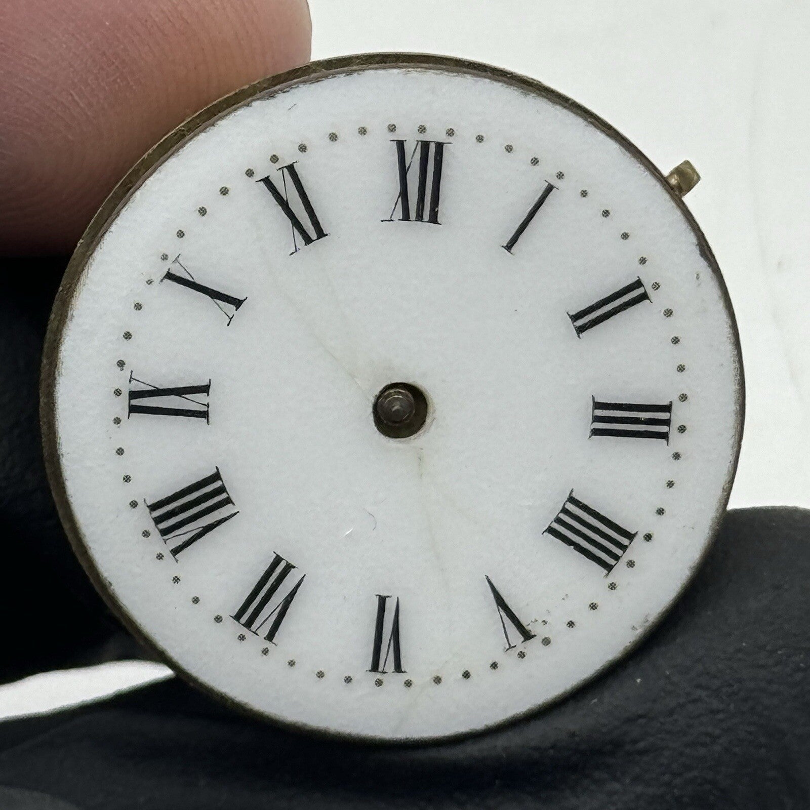 26.7mm Quality White Porcelain Dial Cylinder Watch Movement FOR PARTS