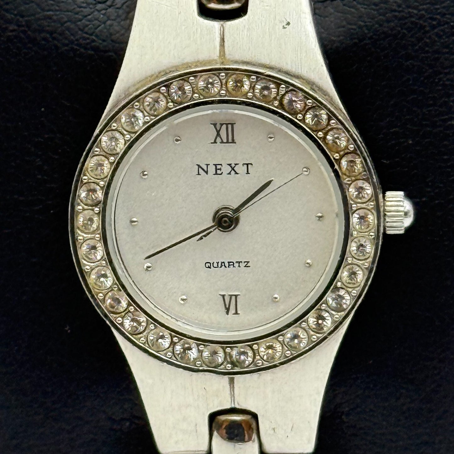 22mm Working Ladies Next M77459 Silver Tone Jewelled Quartz Watch 6 Inches