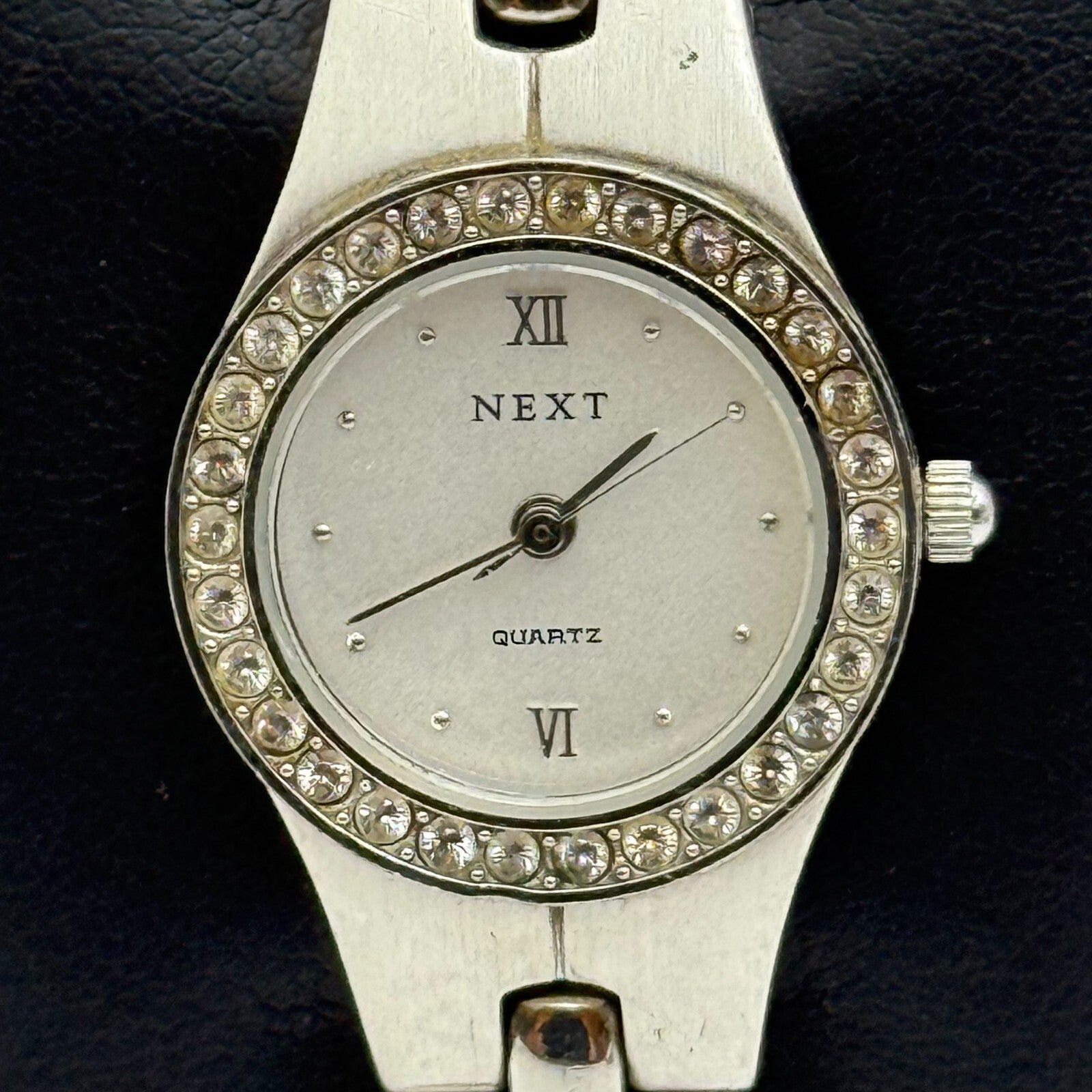 22mm Working Ladies Next M77459 Silver Tone Jewelled Quartz Watch 6 Inches