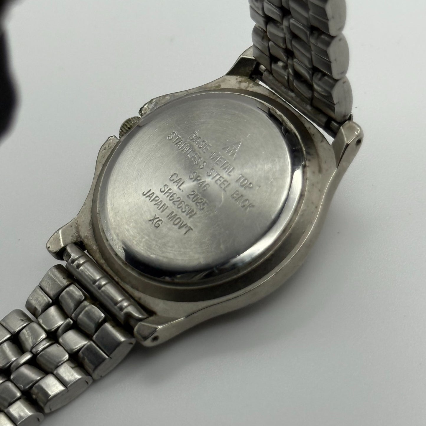 Accurist Ladies Quartz Watch Black Dial Silver Tone Bracelet Japan Working 27mm