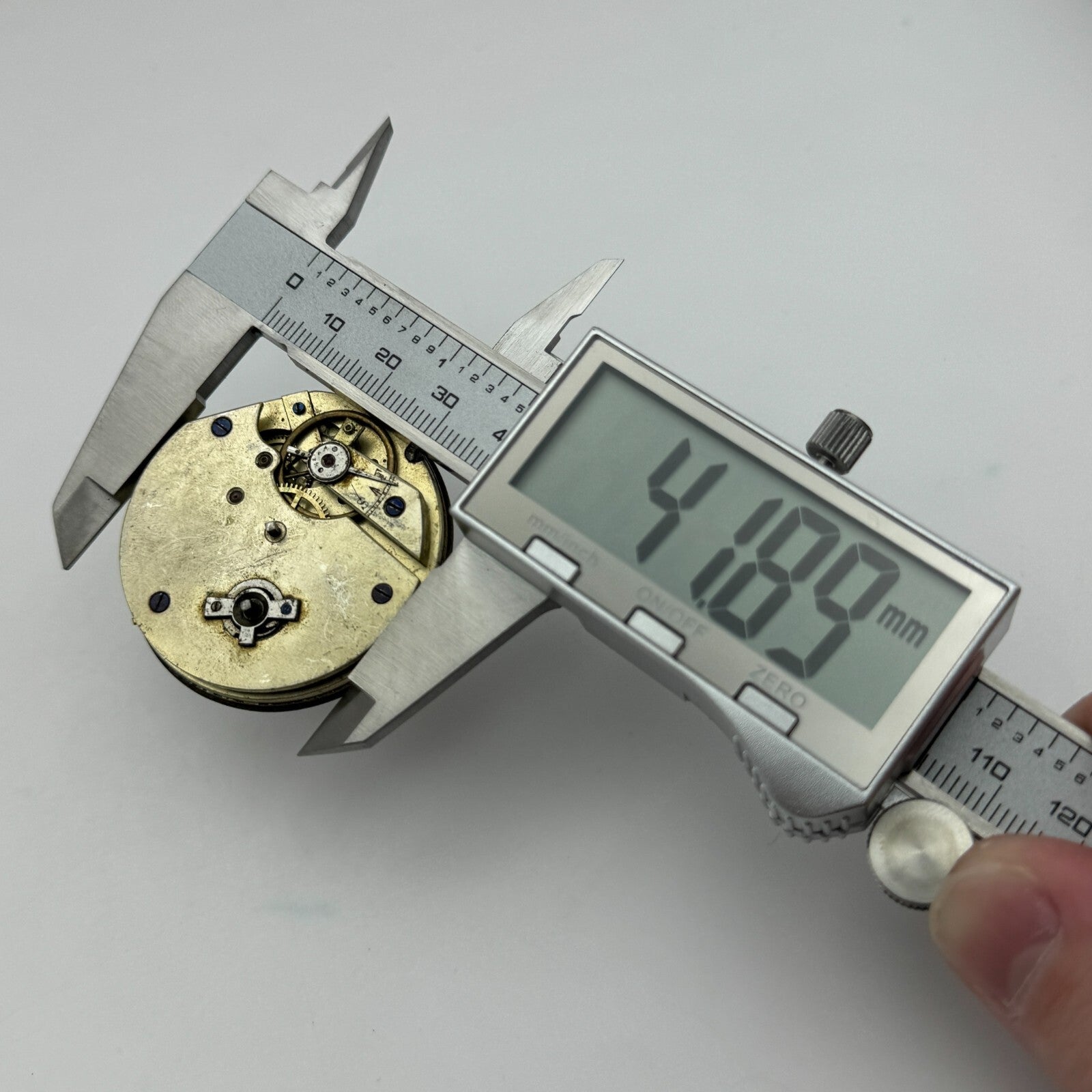 44mm Antique Key Wound Pocket Watch Movement Dial PARTS REPAIR SPARES