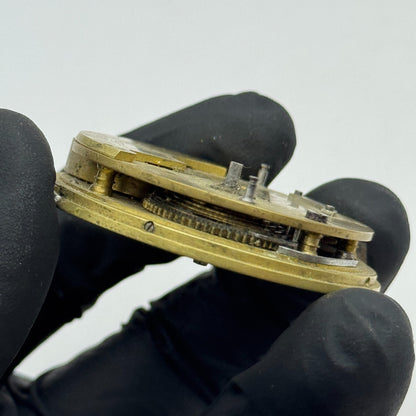 Fusee Pocket Watch Movement Antique English Manchester Parts Repair Spare 48.1mm