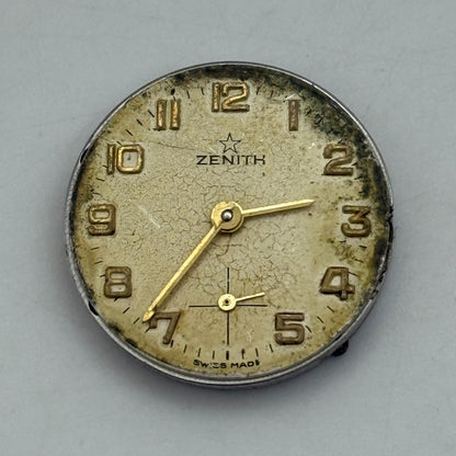 19.6mm Vintage Zenith 88 Swiss Made Manual Wind Watch Movement PARTS REPAIR