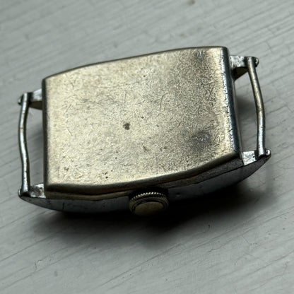 25mm Vintage Tank Style 15 Jewels Swiss Manual Wind Watch PARTS REPAIR