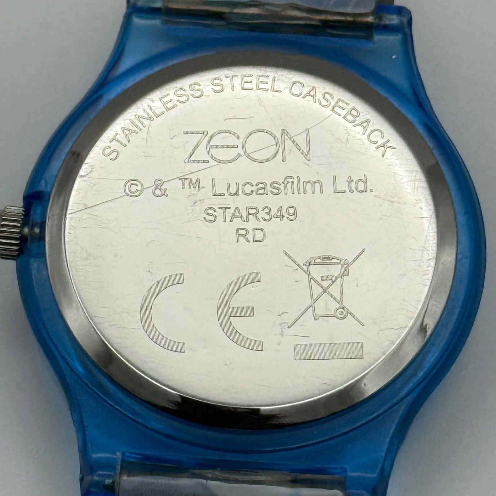 34mm Working RARE Zeon R2-D2 Lucasfilm LTD Blue 34mm Quartz Watch New Battery