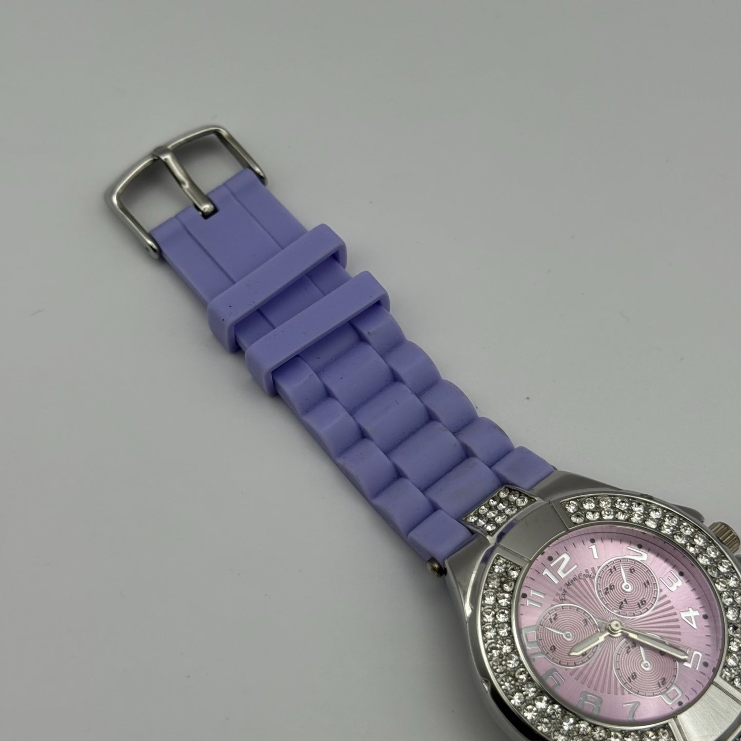 Eve Mon Crois Ladies Quartz Watch Subdial Crystal Accents Japan Working 40mm