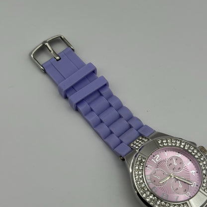 Eve Mon Crois Ladies Quartz Watch Subdial Crystal Accents Japan Working 40mm