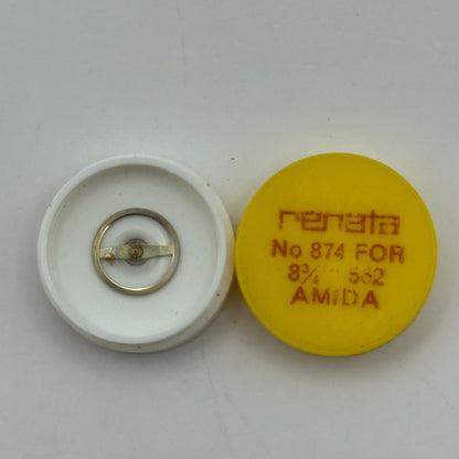 Amida 562 Balance Wheel Complete And Spring  8¾’’’ 874 Watch Movement Parts NOS