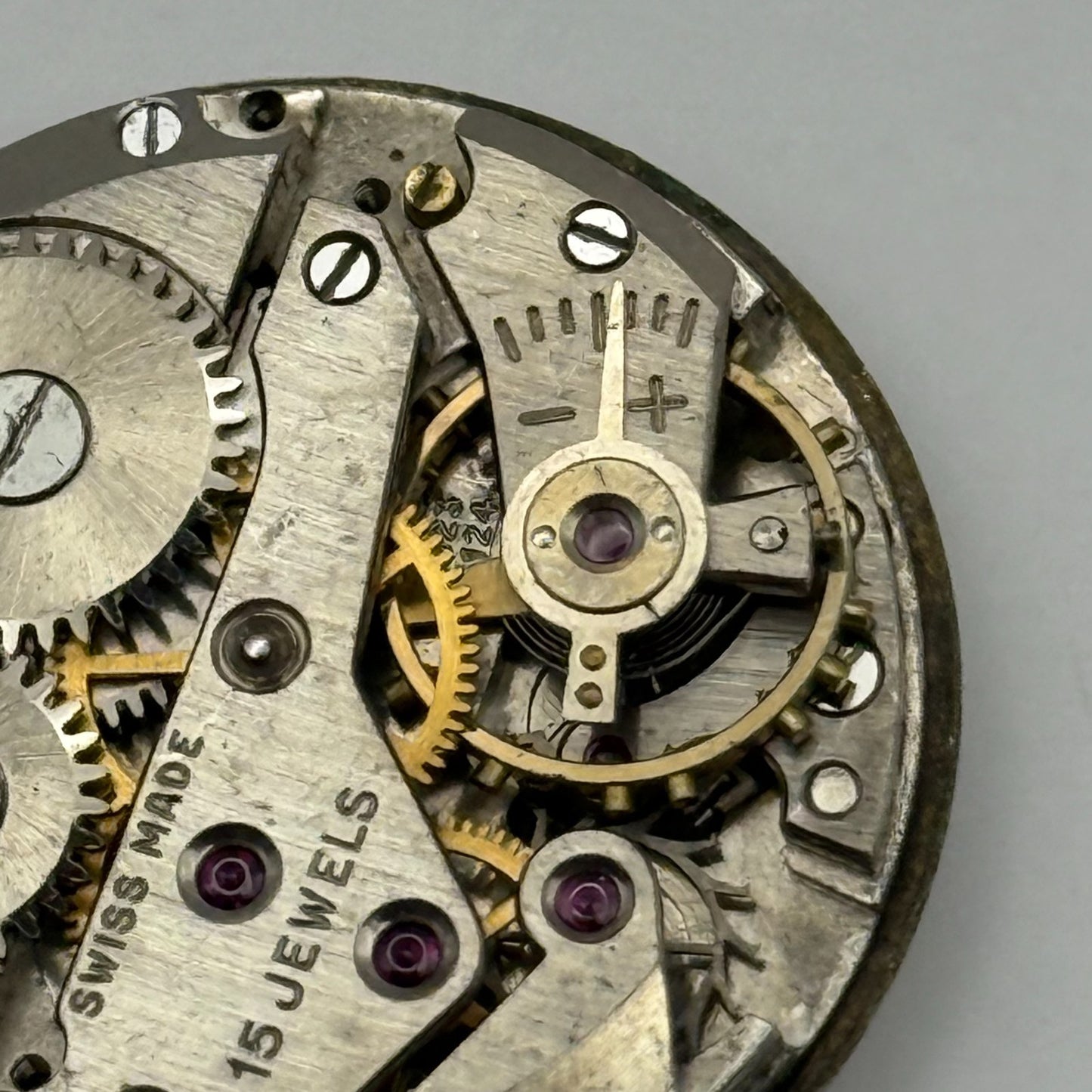 AS 1123 1124 Watch Movement Running Avia Manual Wind Vintage Parts Repair 23.5mm