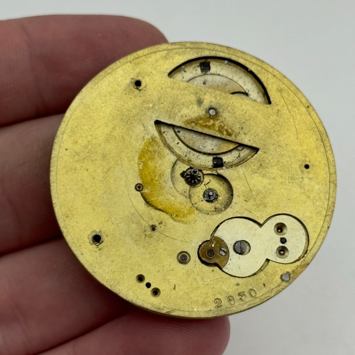 45.5mm Antique Unidentified Key Wound Pocket Watch Movement PARTS REPAIR SPARES