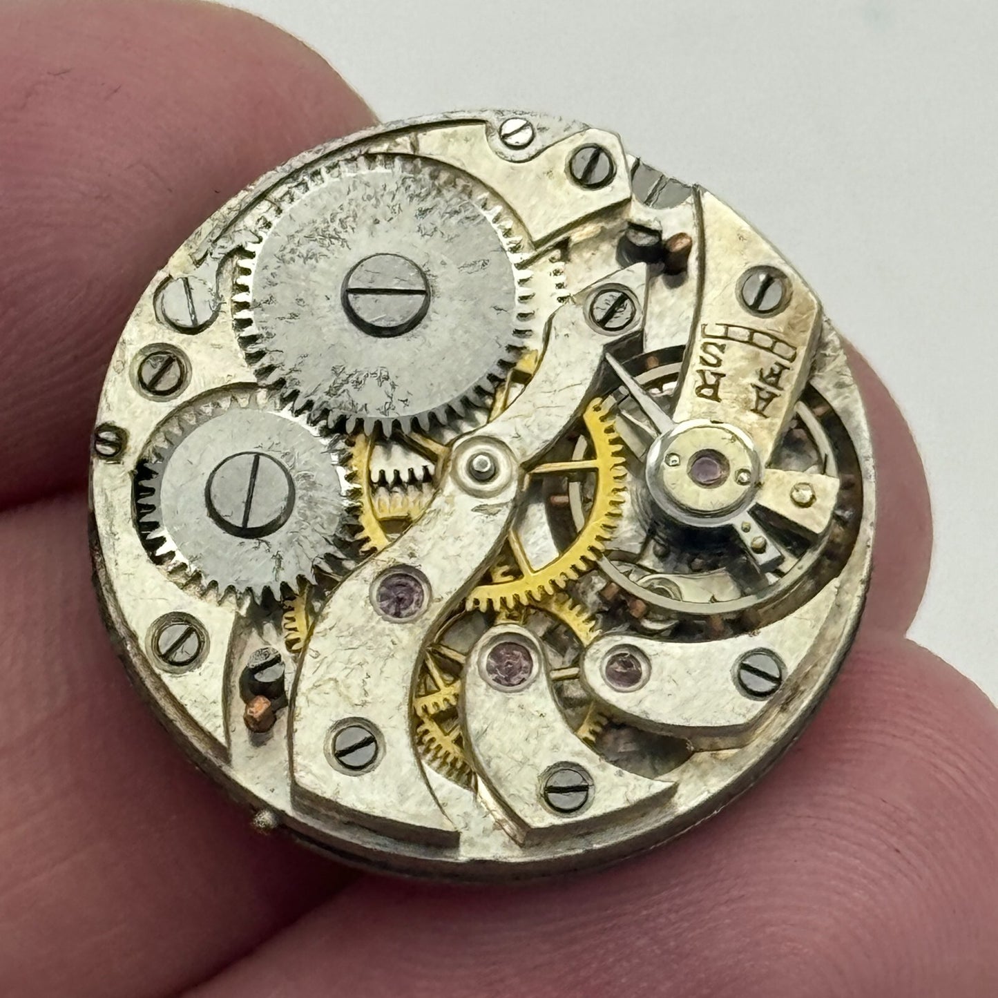 25mm Unidentified Roman Numerals Trench Watch Movement Manual Wind PARTS SPARES