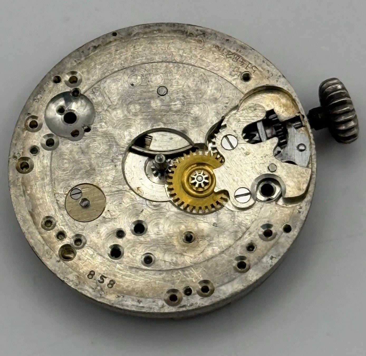Depose 858 Patent 51482 Trench Watch Movement Manual Wind Vintage Parts 24.8mm