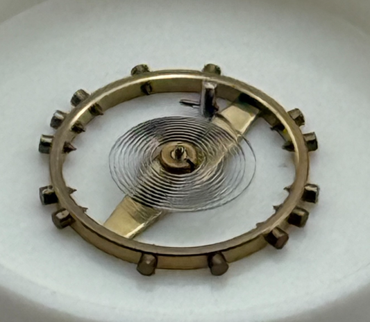 Derby 40 Balance Wheel Complete And Spring  8¾’’’102 M Watch Movement Parts NOS